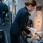 Formation hôtesse de l’air : hôtesse vérifie ceintures CCA et consignes cabine
