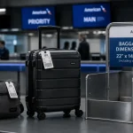 Bagage cabine avion : objet personnel 55×40×25 cm, gabarit contrôle dimensions