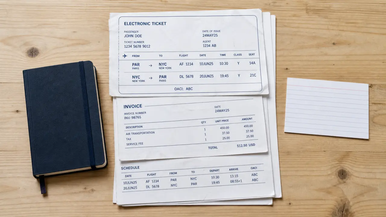 Codes des compagnies aériennes IATA OACI sur documents de vol