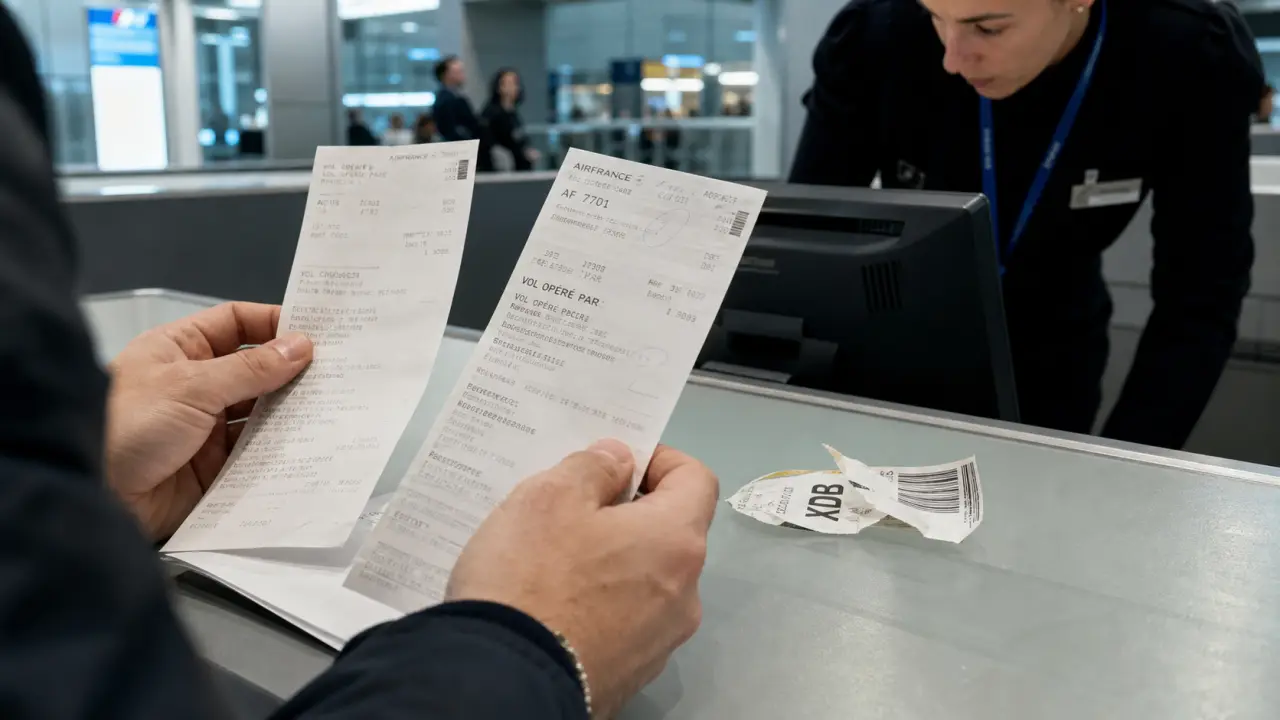 Compagnie aérienne française : billets et “vol opéré par” en aéroport