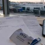 Demande de stage aéroport Orly : documents de candidature sur bureau