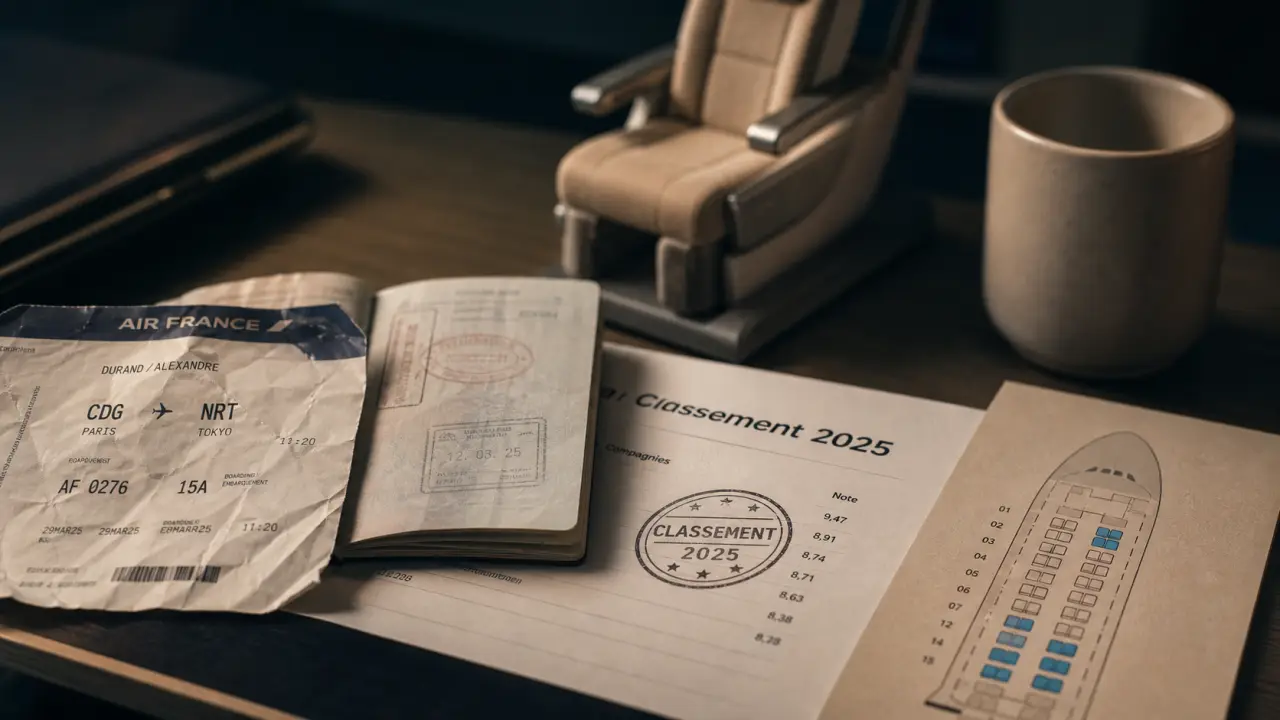 Meilleure compagnie aérienne : carte d’embarquement et passeport pour comparer Qatar Airways, Air New Zealand et Air France