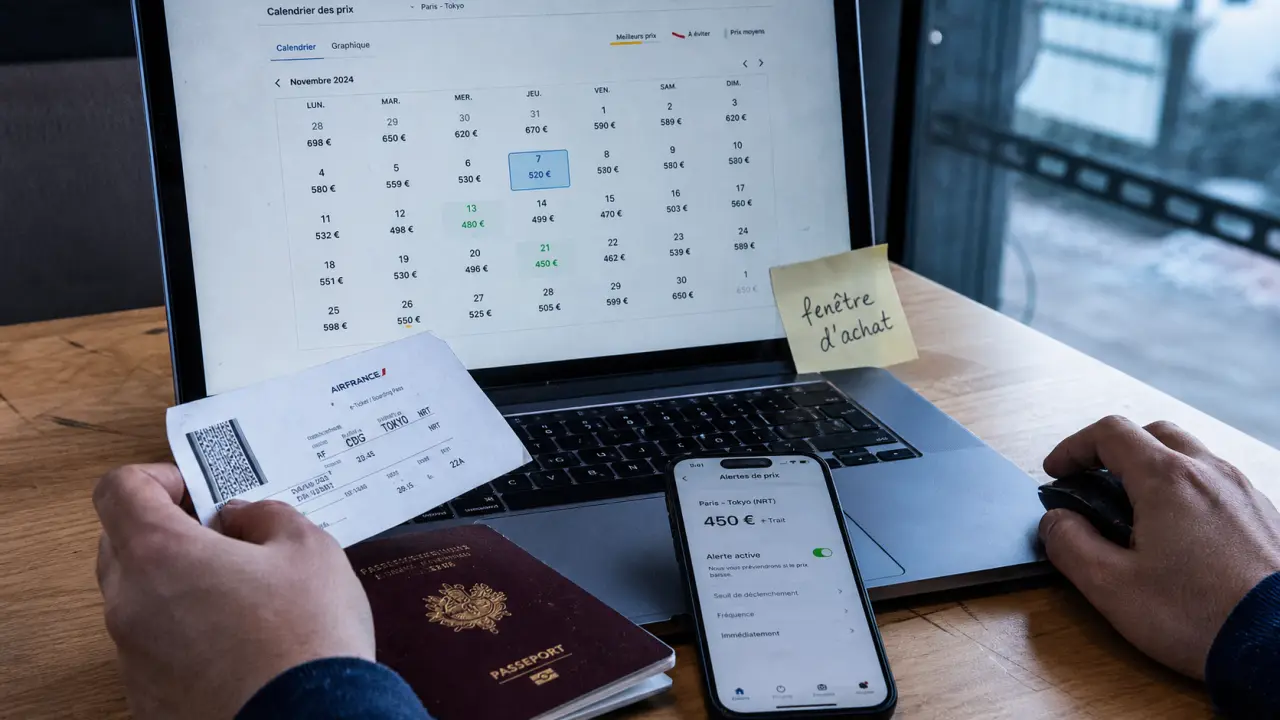 Quand acheter billet avion : 31 à 45 jours, mardi et alertes de prix