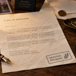 formule de politesse lettre de motivation : salutations distinguées sur une lettre