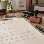 Lettre de motivation passe-partout exemple, modèle imprimé sur table