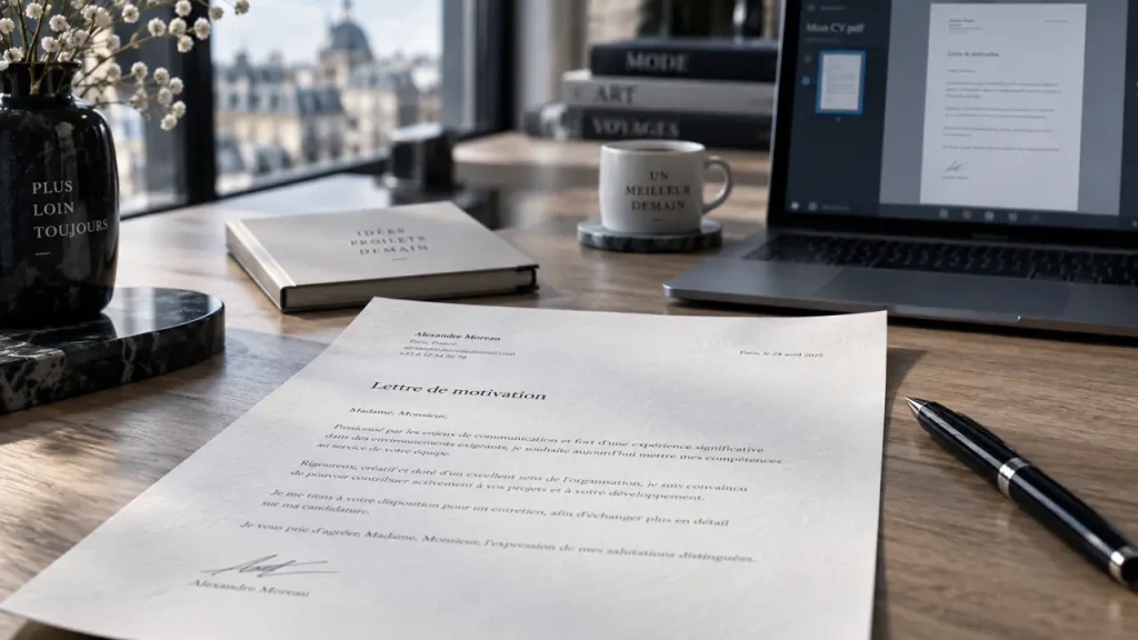 Mise en page d’une lettre de motivation : une page claire, structurée et facile à lire