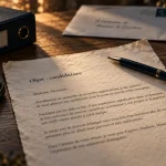 Comment commencer une lettre de motivation : en-tête et accroche sur un bureau