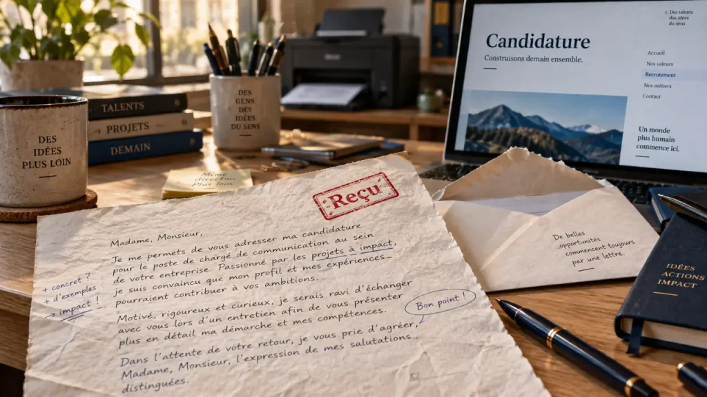 Lettre de motivation type : un modèle à personnaliser pour chaque candidature