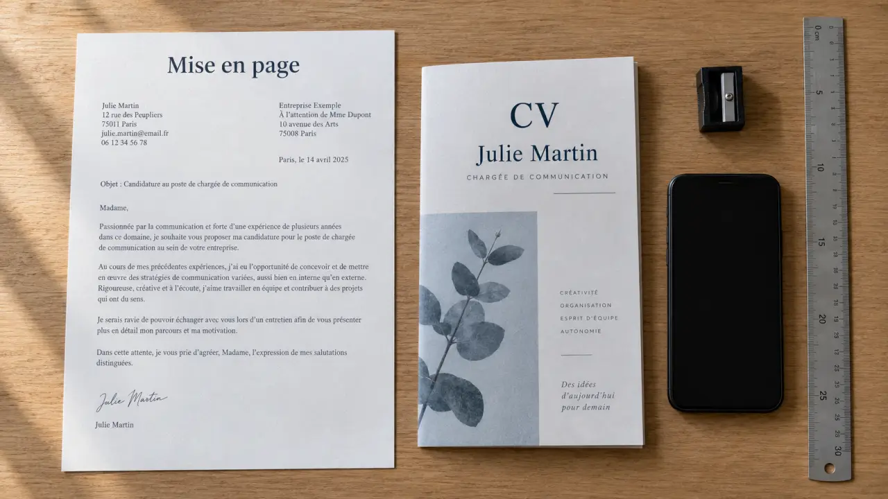 Présentation lettre de motivation : mise en page d’une lettre de motivation imprimée