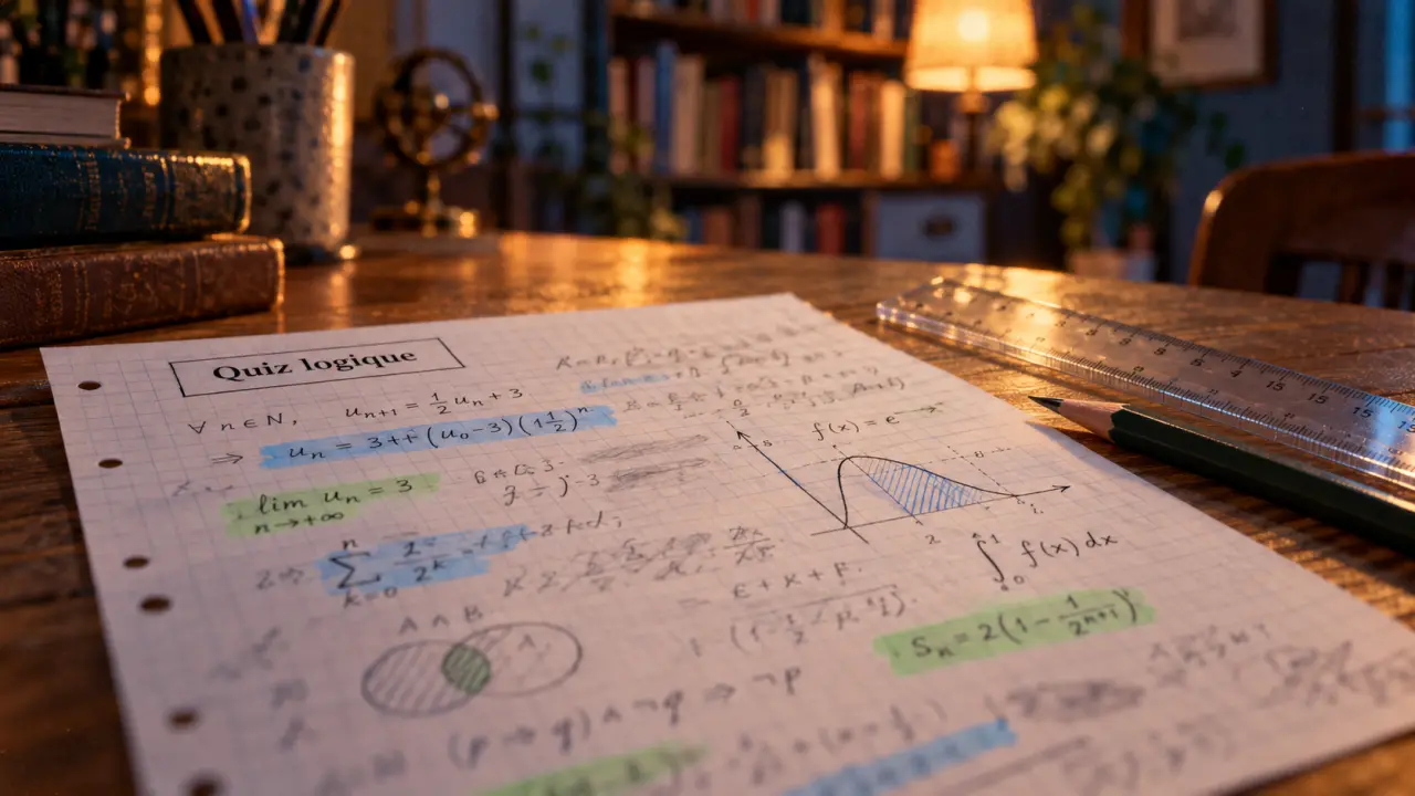 Test psychotechnique avec corrigé : quiz logique sur papier